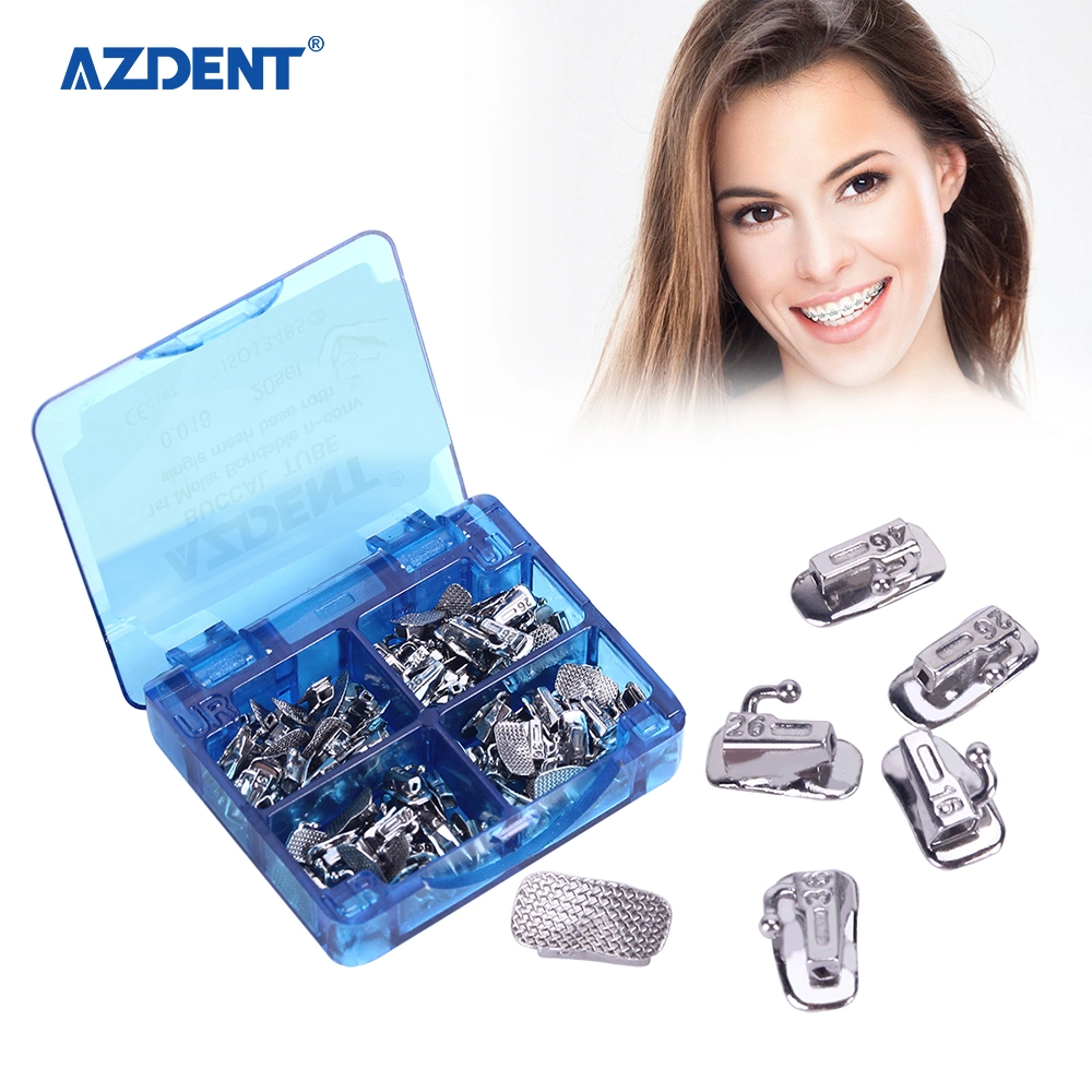 Azdent Dental1st Buccal Tube Non-Convertible Bonding Mola (split welding) Roth 0.022/0.018 80PCS/Box