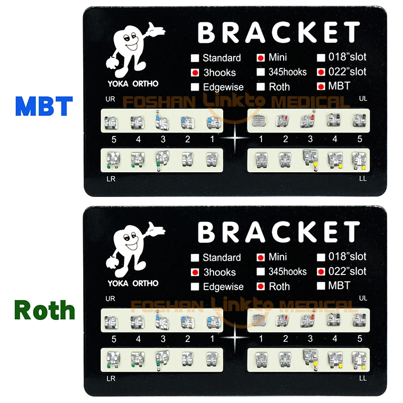 Standard Edgewise Mbt Roth Dental Metal Orthodontic Brackets