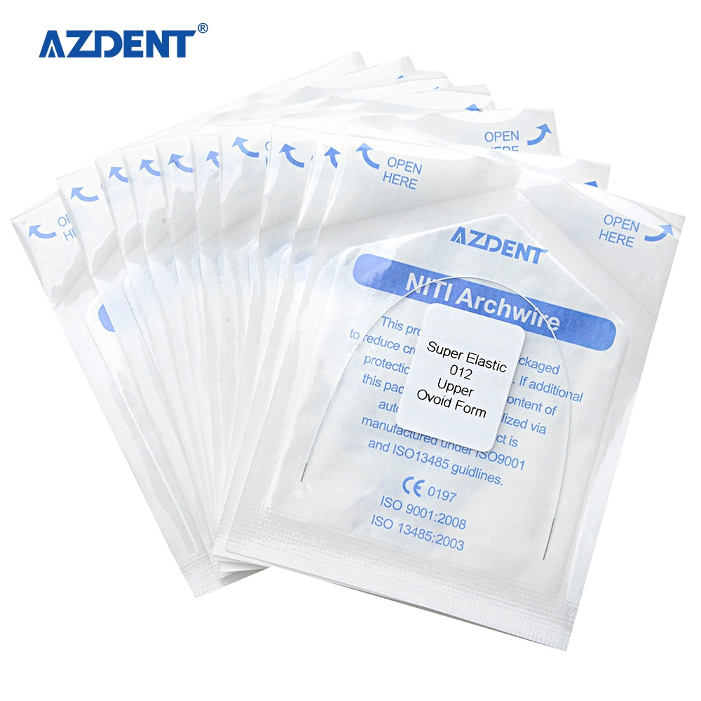 Azdent Dental Orthodontic Ovoid Form Arch Wire Nitinol Coated Niti Round Archwire