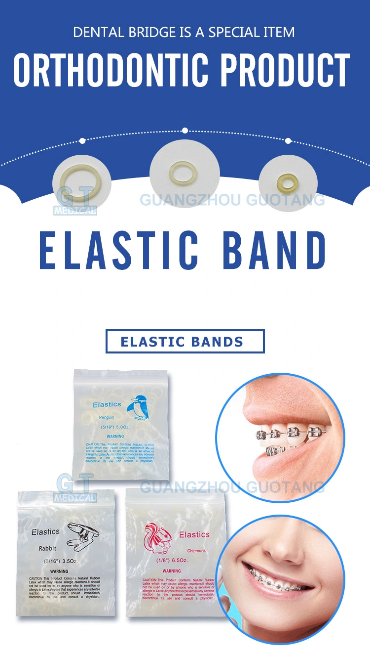 High Quality Dental Rubber Latex Clear Teeth Orthodontic Elastic Band