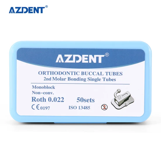 Azdent Monoblock Dental 2º tubo bucal de ortodoncia Roth no convertible marcado