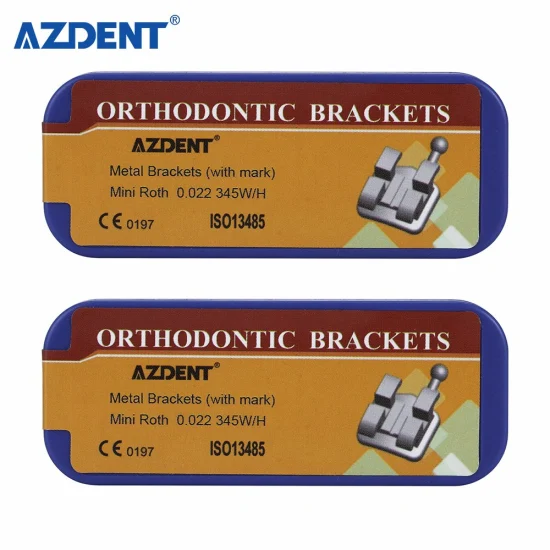  Estándar adherible de metal dental aprobado por CE Roth/Mbt.  022 345 ganchos Soportes de ortodoncia