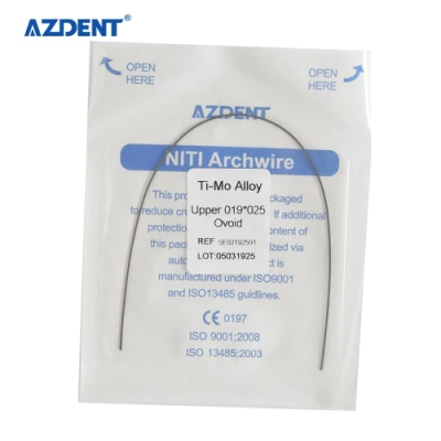 Ortodoncia dental aprobada por la CE 019*025 Arco tectangular superior/inferior