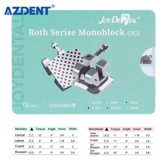 400 unids/caja soportes de ortodoncia Dental dentista monobloque soportes de Metal Mini Mbt/Roth 0.022 